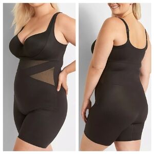 Cacique | NWT Firm Contouring Open-Bust Thigh Shaper, Black